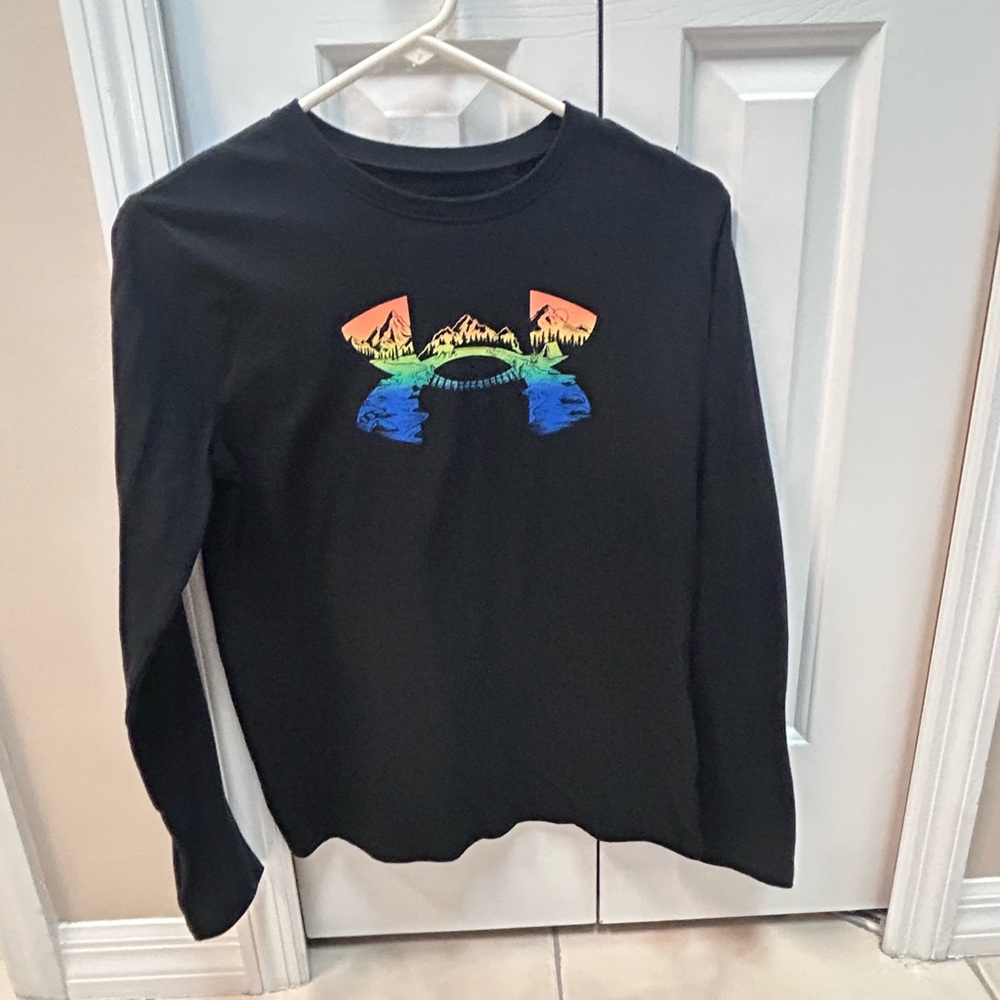 Under Armour Kids Black Graphic Long Sleeve Shirt